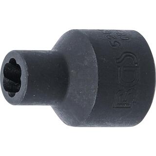 Spiral-Profil-Steckschlüssel-Einsatz / Schraubenausdreher Antrieb Innenvierkant 12,5 mm (1/2 Zoll)