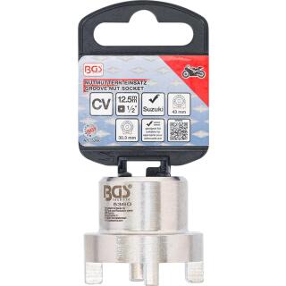 BGS 5360 Nutmutter-Einsatz Für Suzuki Schwinge – Chrom-Vanadium-Stahl, 12,5 Mm Antrieb