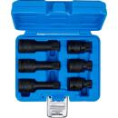 Kraft-Bit-Einsatz-Satz, Antrieb Innenvierkant 12,5 mm (1/2 Zoll), Innenvielzahn (für XZN) M14 - M18, 6-tlg.