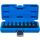 Kraft-Bit-Einsatz-Satz, Antrieb Innenvierkant 12,5 mm (1/2 Zoll), T-Profil (für Torx) T20 - T70, 9-tlg.