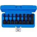 Kraft-Bit-Einsatz-Satz, Antrieb innenvierkant 12,5 mm (1/2 Zoll), Innensechskant 5 - 19 mm, 8-tlg.