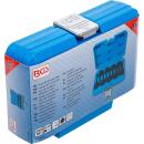 Kraft-Bit-Einsatz-Satz, Antrieb Innenvierkant 12,5 mm (1/2 Zoll), Innenvielzahn (für XZN) M4 - M16, 9-tlg.