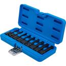 Kraft-Bit-Einsatz-Satz, Antrieb Innenvierkant 12,5 mm (1/2 Zoll), Keil-Profil (für Ribe) M5 - M14, 9-tlg.