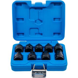 Kraft-Bit-Einsatz-Satz, Antrieb Innenvierkant 12,5 mm (1/2 Zoll), Innensechskant 5 - 19 mm, 9-tlg.