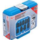 Kraft-Bit-Einsatz-Satz, Antrieb Innenvierkant 12,5 mm (1/2 Zoll), Innensechskant 5 - 19 mm, 9-tlg.