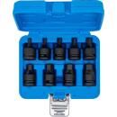 Kraft-Bit-Einsatz-Satz, Antrieb Innenvierkant 12,5 mm (1/2 Zoll), Innensechskant 5 - 19 mm, 9-tlg.