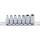 Steckschlüssel-Einsatz-Satz E-Profil, Antrieb Innenvierkant 6,3 mm (1/4 Zoll), SW E4 - E11, 7-tlg.