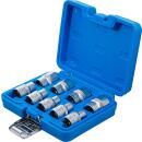 Steckschlüssel-Einsatz-Satz E-Profil, Antrieb Innenvierkant 12,5 mm (1/2 Zoll), SW E10 - E24, 9-tlg.