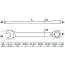 Ratschenring-Maulschlüssel, umschaltbar, SW 17 mm