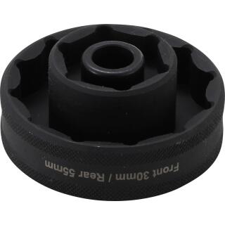 Kraft-Steckschlüssel-Einsatz Sechskant / Zwölfkant, 12,5 mm (1/2 Zoll), für Ducati Radbefestigung, SW 30 / 55 mm