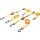 Knarren-Spannband-Satz, mit schweren Haken, 5 m x 25 mm, 4-tlg.