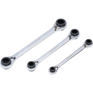 Ratschen-Ringschlüssel-Satz, 4-in-1, SW 8 x 9 - 18 x 19 mm