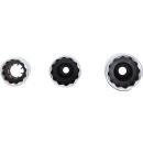 Zündkerzen-Einsatz-Satz Zwölfkant, Antrieb Innenvierkant 10 mm (3/8 Zoll), SW 14 - 16 - 18 mm, 3-tlg.