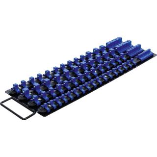 Aufsteckschienen-Set für Steckschlüssel-Einsätze, mit 80 Clips, für Einsätze 6,3 mm (1/4 Zoll), 10 mm (3/8 Zoll), 12,5 mm (1/2 Zoll)