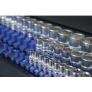 Aufsteckschienen-Set für Steckschlüssel-Einsätze, mit 80 Clips, für Einsätze 6,3 mm (1/4 Zoll), 10 mm (3/8 Zoll), 12,5 mm (1/2 Zoll)
