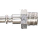Druckluft-Stecknippel, 10 mm (3/8 Zoll) Außengewinde, USA / Frankreich