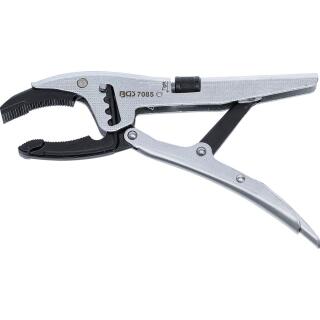 Gripzange, 4-fache Schnelljustierung, tiefgekröpfte Unterbacke, französischer Typ, 250 mm