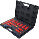 VDE-Bit-Einsatz-Satz, Antrieb Innenvierkant 12,5 mm (1/2 Zoll), T-Profil (für Torx) T20 - T55, 10-tlg.