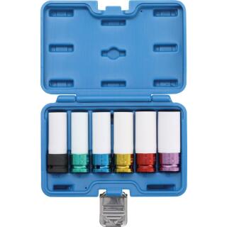 Kraft-Schoneinsatz-Satz, Antrieb Innenvierkant 12,5 mm (1/2 Zoll), SW 15 / 17 / 19 / 21 / 22 mm / MS17, 6-tlg.