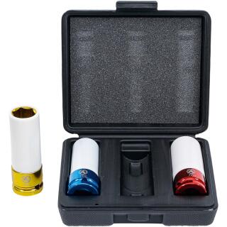 Kraft-Schoneinsatz-Satz, Antrieb Innenvierkant 12,5 mm (1/2 Zoll), SW 17 - 19 - 21 mm, 3-tlg.