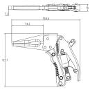 Langbeck-Gripzange, mit Pistolengriff, 170 mm