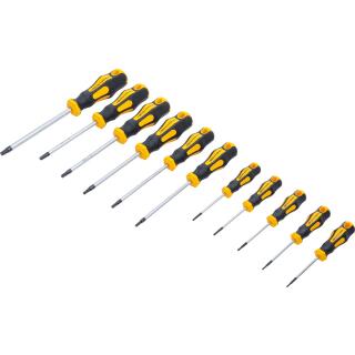 Schraubendreher-Satz, T-Profil (für Torx) mit Bohrung T6 - T40, 11-tlg.