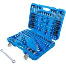 Werkzeugsortiment, 6,3 mm (1/4 Zoll) + 12,5 mm (1/2 Zoll), E-Profil / T-Profil (für Torx), 84-tlg.
