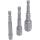 Adapter-Satz für Bohrmaschinen, Antrieb Außensechskant 6,3 mm (1/4 Zoll), Abtrieb Außenvierkant 6,3 mm (1/4 Zoll) / 10 mm (3/8 Zoll) / 12,5 mm (1/2 Zoll), 3-tlg.