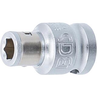 Bit-Adapter mit Haltekugel, Innenvierkant 10 mm (3/8 Zoll), Innensechskant 6,3 mm (1/4 Zoll)