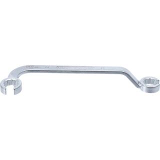 Doppel-Ringschlüssel, offen, für Diesel-Einspritzleitungen, SW 17 mm