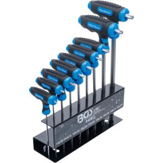 T-Griff-Schlüssel-Satz, T-Profil (für Torx) T10 - T50, 9-tlg.
