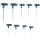 T-Griff-Schlüssel-Satz, T-Profil (für Torx) T10 - T50, 9-tlg.