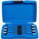 Bit-Einsatz-Sortiment, Antrieb Innenvierkant 6,3 mm (1/4 Zoll), T-Profil (für Torx) mit Kugelkopf T10 - T40, 7-tlg.