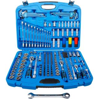Steckschlüssel-Satz Wellenprofil, Antrieb 6,3 mm (1/4 Zoll) / 10 mm (3/8 Zoll) / 12,5 mm (1/2 Zoll), 218-tlg.