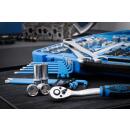Steckschlüssel-Satz Wellenprofil, Antrieb 6,3 mm (1/4 Zoll) / 10 mm (3/8 Zoll) / 12,5 mm (1/2 Zoll), 218-tlg.