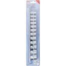 Steckschlüssel-Einsatz-Satz, Zwölfkant, Antrieb Innenvierkant 10 mm (3/8 Zoll), SW 8 - 19 mm, 12-tlg.