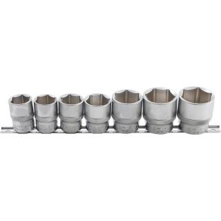 Steckschlüssel-Einsatz-Satz, Sechskant, Antrieb Innenvierkant 12,5 mm (1/2 Zoll), SW 20 - 32 mm, 7-tlg.
