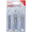 Bohrmaschinen-Kippadapter-Satz, Antrieb Außensechskant 6,3 mm (1/4 Zoll), 3-tlg.