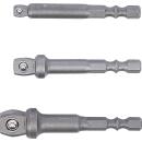 Bohrmaschinen-Kippadapter-Satz, Antrieb Außensechskant 6,3 mm (1/4 Zoll), 3-tlg.