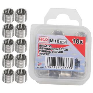 Ersatz-Gewindeeinsätze, M12 x 1,5 mm, 10-tlg.