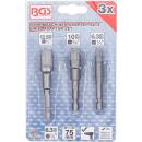 Adapter-Satz für Bohrmaschinen, Außensechskant Antrieb 6,3 mm (1/4 Zoll), Abtrieb Außensechskant 6,3 mm (1/4 Zoll), 10 mm (3/8 Zoll), 12,5 mm (1/2 Zoll), 3-tlg.
