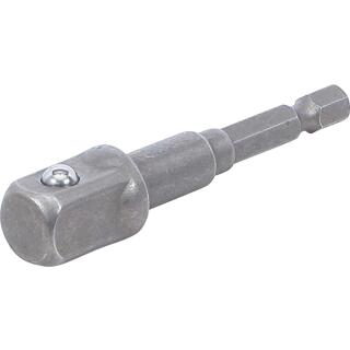 Adapter für Bohrmaschinen, Antrieb Außensechskant 6,3 mm (1/4 Zoll) / Abtrieb Außenvierkant 12,5 mm (1/2 Zoll)