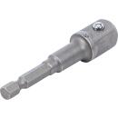 Adapter für Bohrmaschinen, Antrieb Außensechskant 6,3 mm (1/4 Zoll) / Abtrieb Außenvierkant 12,5 mm (1/2 Zoll)