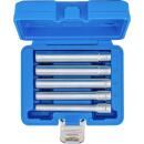 Steckschlüssel-Einsatz-Satz, Sechskant, extra tief, Antrieb Innenvierkant 10 mm (3/8 Zoll), SW 8 - 14 mm, 5-tlg.