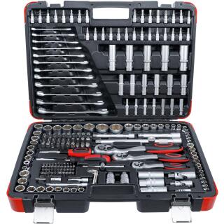 Steckschlüssel-Satz, Antrieb 6,3 mm (1/4 Zoll) / 10 mm (3/8 Zoll) / 12,5 mm (1/2 Zoll), 216-tlg.
