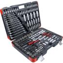 Steckschlüssel-Satz, Antrieb 6,3 mm (1/4 Zoll) / 10 mm (3/8 Zoll) / 12,5 mm (1/2 Zoll), 216-tlg.