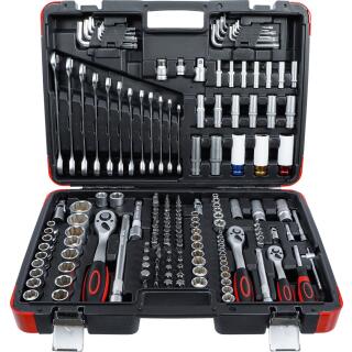 Steckschlüssel-Satz, Antrieb 6,3 mm (1/4 Zoll) / 10 mm (3/8 Zoll) / 12,5 mm (1/2 Zoll), 176-tlg.