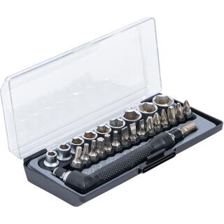 Bit- und Steckschlüssel-/Winkelschrauber-Satz, Antrieb 6,3 mm (1/4 Zoll), 26-tlg.
