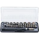 Bit- und Steckschlüssel-/Winkelschrauber-Satz, Antrieb 6,3 mm (1/4 Zoll), 26-tlg.