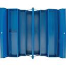 Metall-Werkzeugkasten, leer, 530 x 200 x 200 mm, 5 Fächer